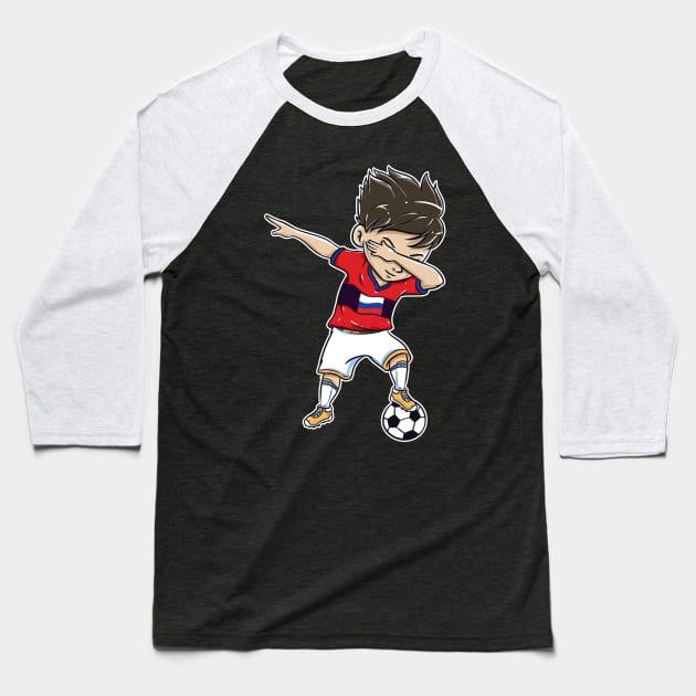 Dabbing Soccer Player Funny Russia Fan T-Shirt boy Baseball T-Shirt by Pummli